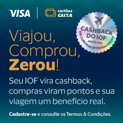 Banner Viajou, comprou, zerou