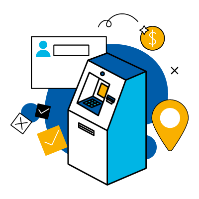 Icone de terminal de autoatendimento