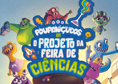 Poupançudos em o projeto da feira de ciências.